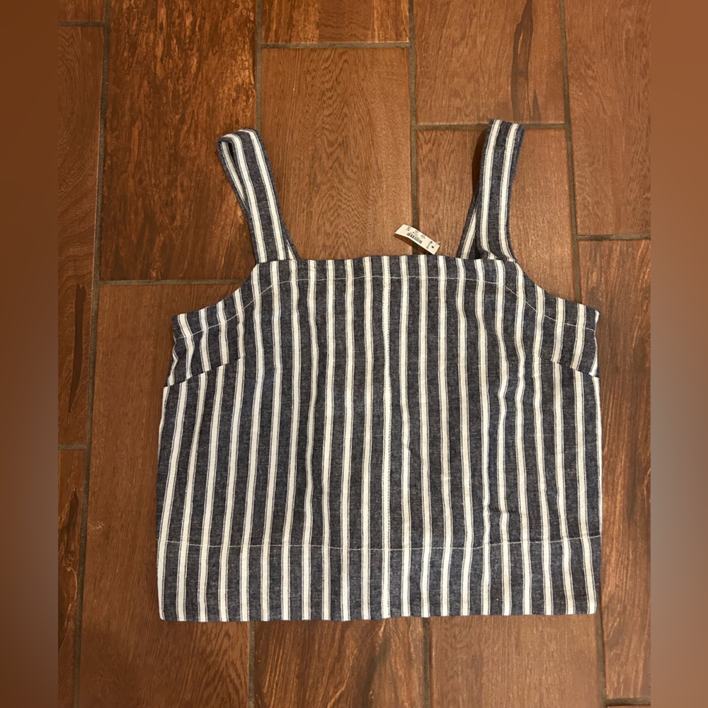 BNWT Madewell size L linen blend striped summer top